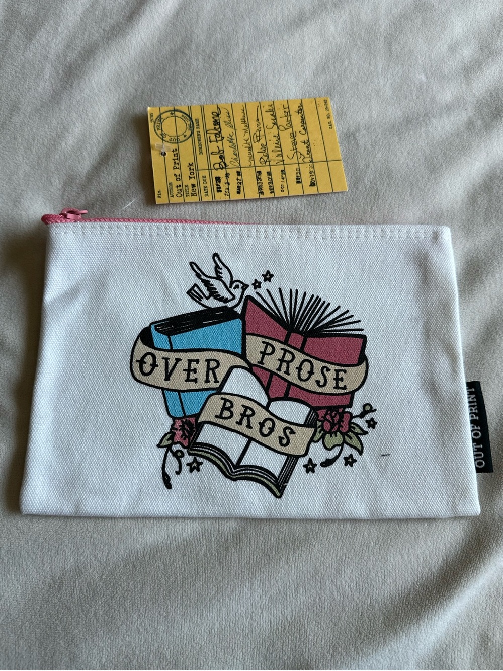 Out Of Print Prose Over Bros Canvas Pouch